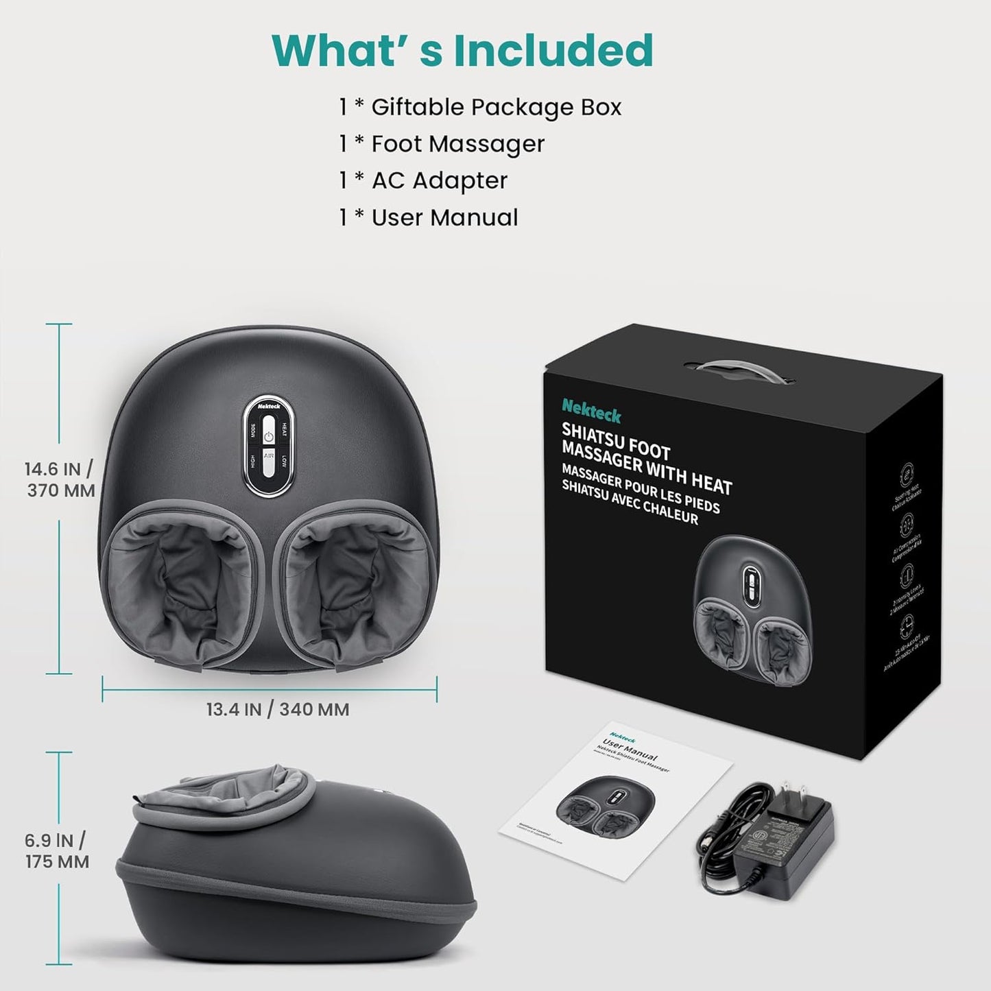 Shiatsu Foot Massager with Heat – Relaxation & Wellness at Home - Cozy Seasons