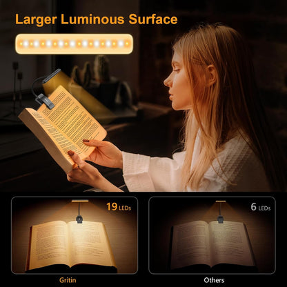 Rechargeable Clip - On Book Light for Nighttime Reading - Cozy Seasons