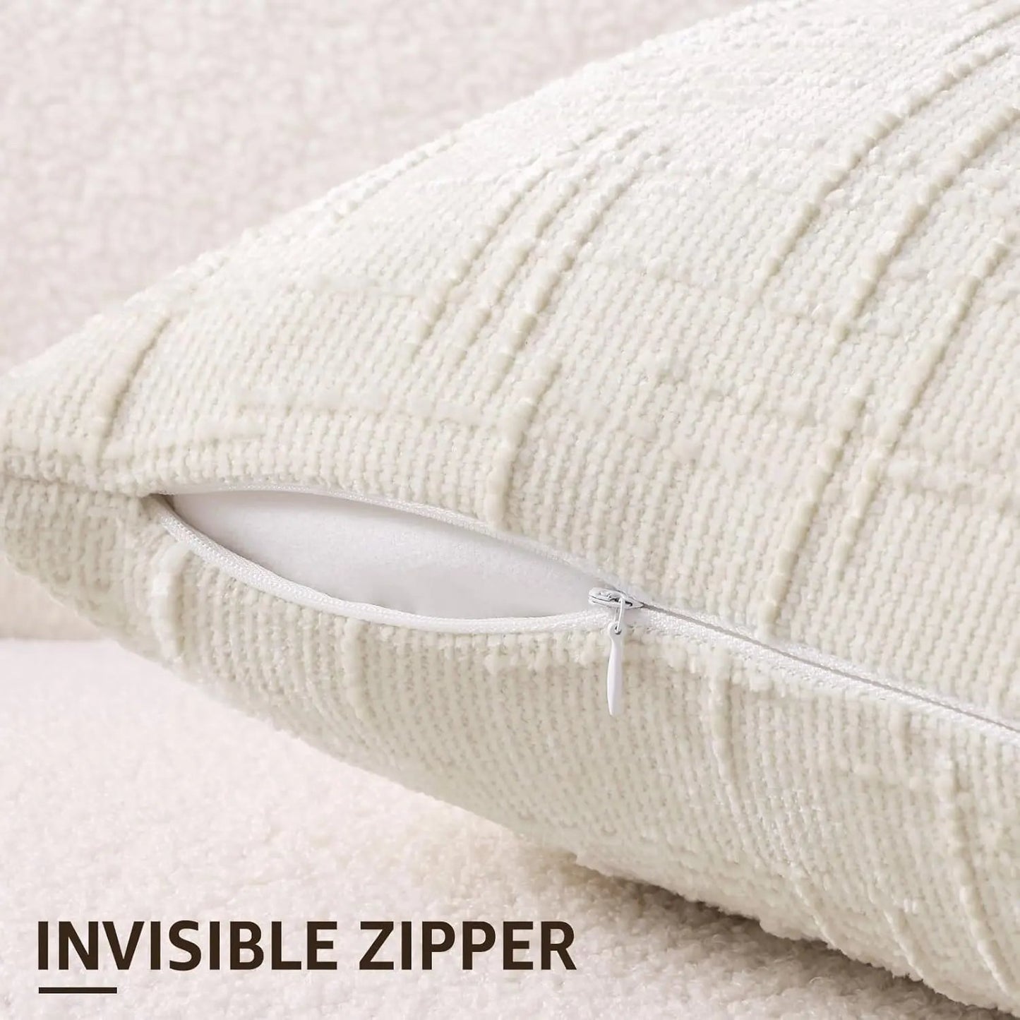 Cream White Pillow Covers - Cozy Seasons