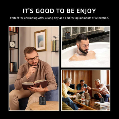 Men’s Scented Candle Set – 4 Pack Aromatherapy Gift Set - Cozy Seasons