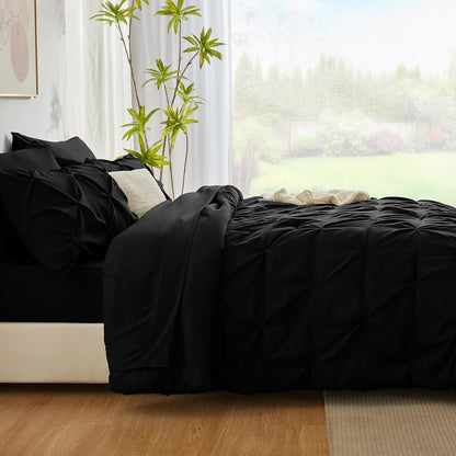 Queen Comforter Set in Black – Soft & Stylish Bedding - Cozy Seasons