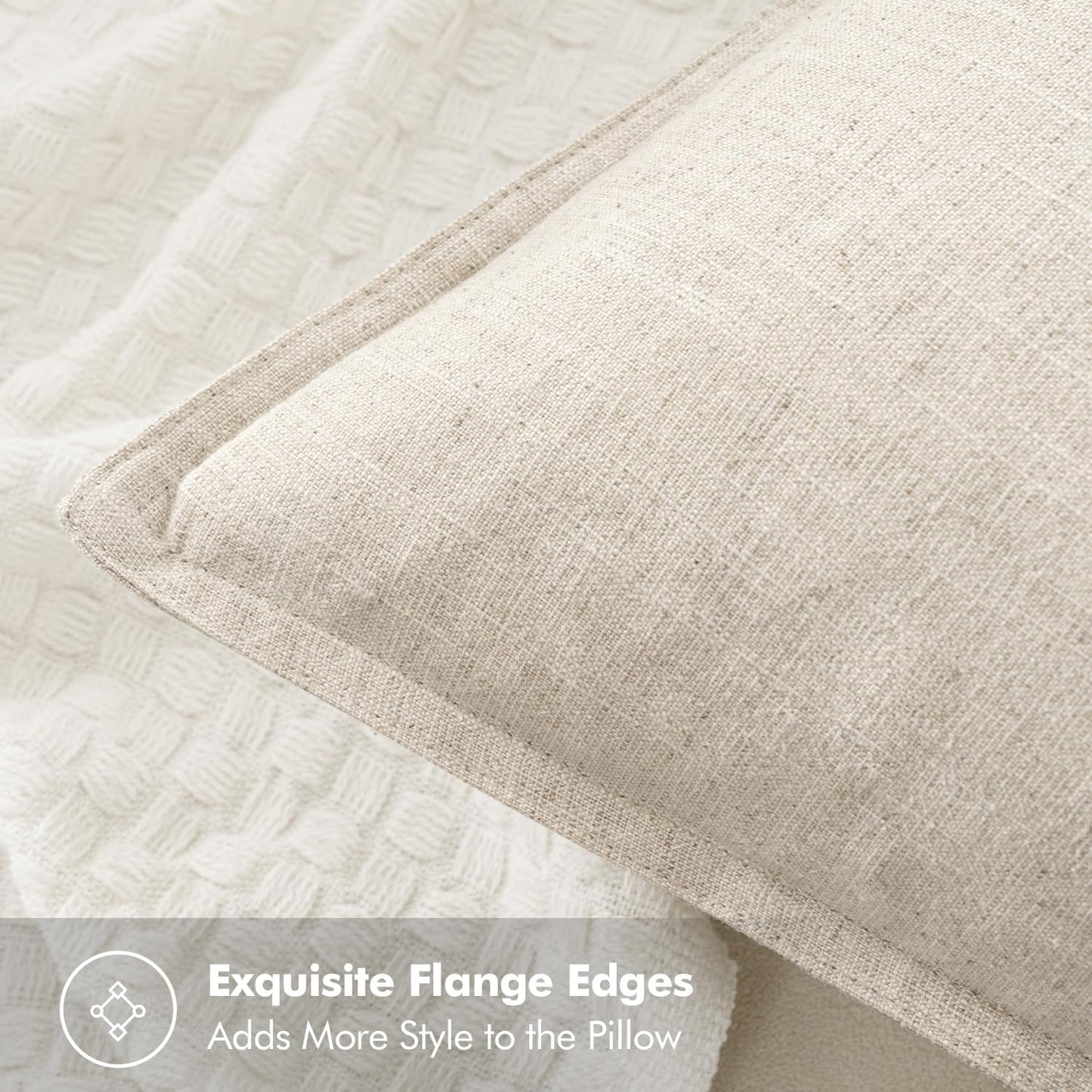 Decorative Linen Euro Sham Pillow Covers – 26x26 in - Cozy Seasons