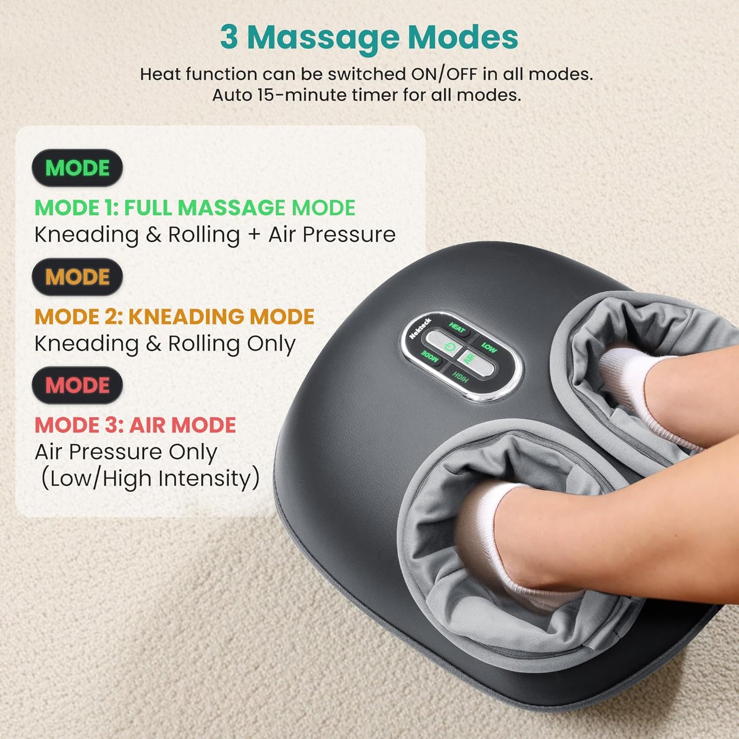 Shiatsu Foot Massager with Heat – Relaxation & Wellness at Home - Cozy Seasons