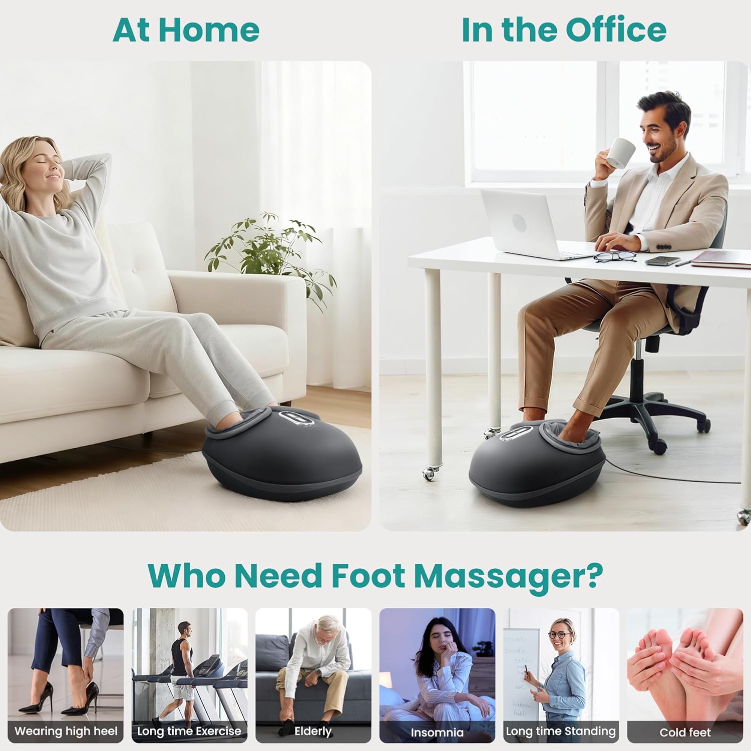 Shiatsu Foot Massager with Heat – Relaxation & Wellness at Home - Cozy Seasons