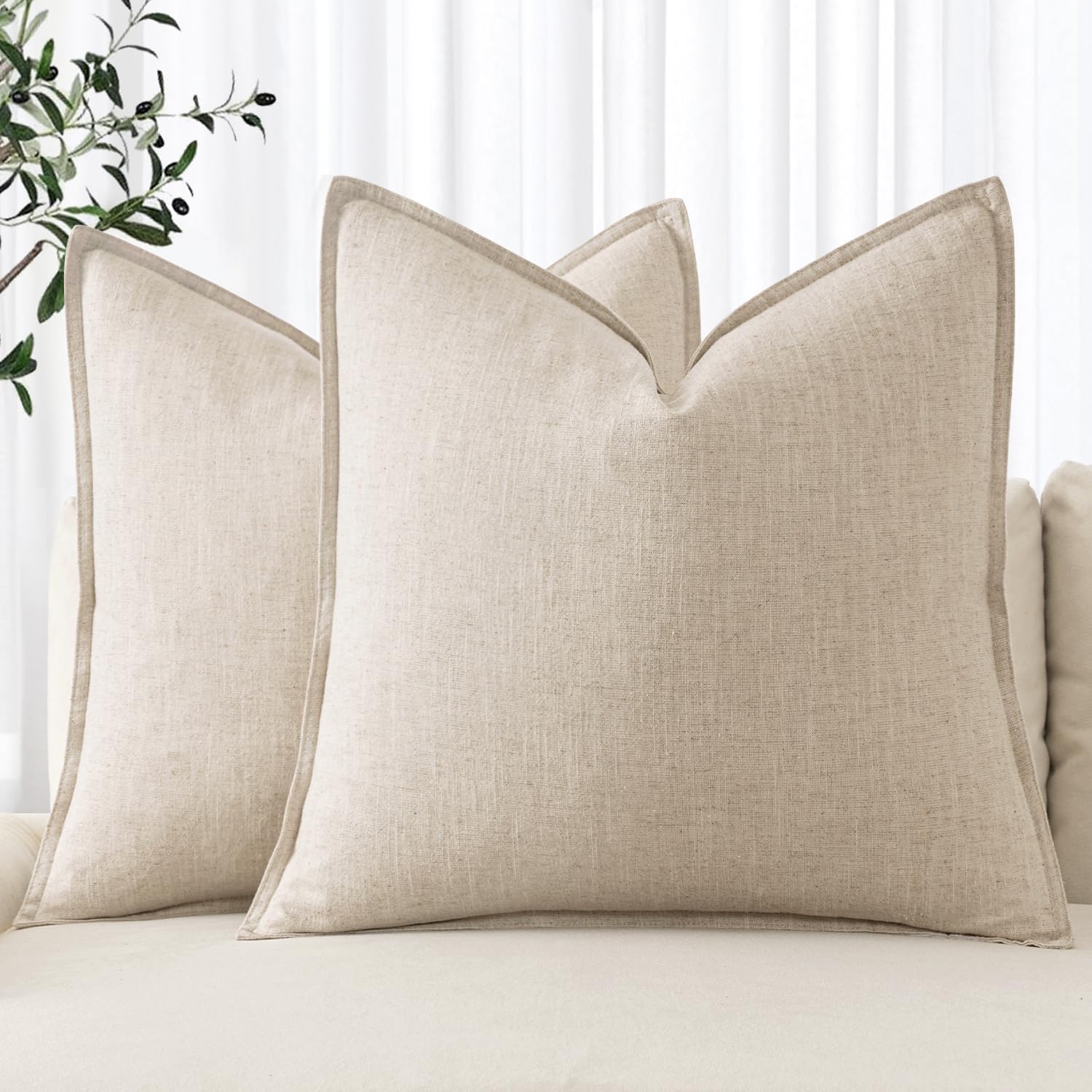 Linen Euro Sham Pillow Covers - Cozy Seasons