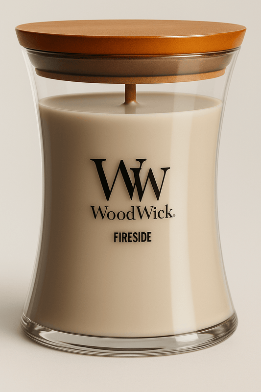 Fireside Crackling Hourglass Candle - Cozy Seasons